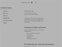 Tablet Screenshot of die-galerie-h.de